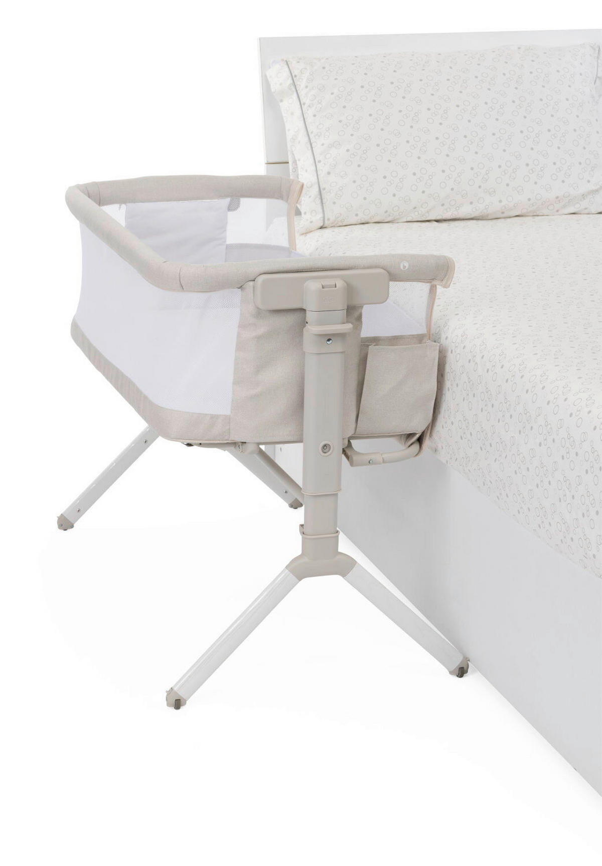 BEISTELLBETT Next2Me Armonia  - Beige, Basics, Textil/Metall (99/69/83/55,5cm) - Chicco