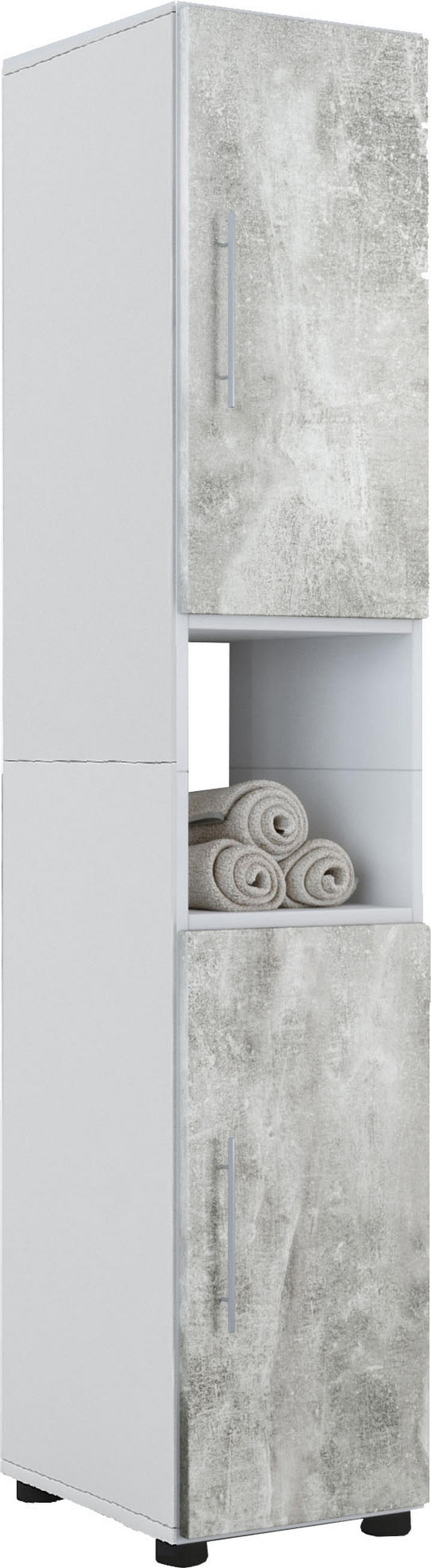 HOCHSCHRANK 31/160/30 cm  - Weiss/Grau, Basics, Holzwerkstoff (31/160/30cm) - MID.YOU
