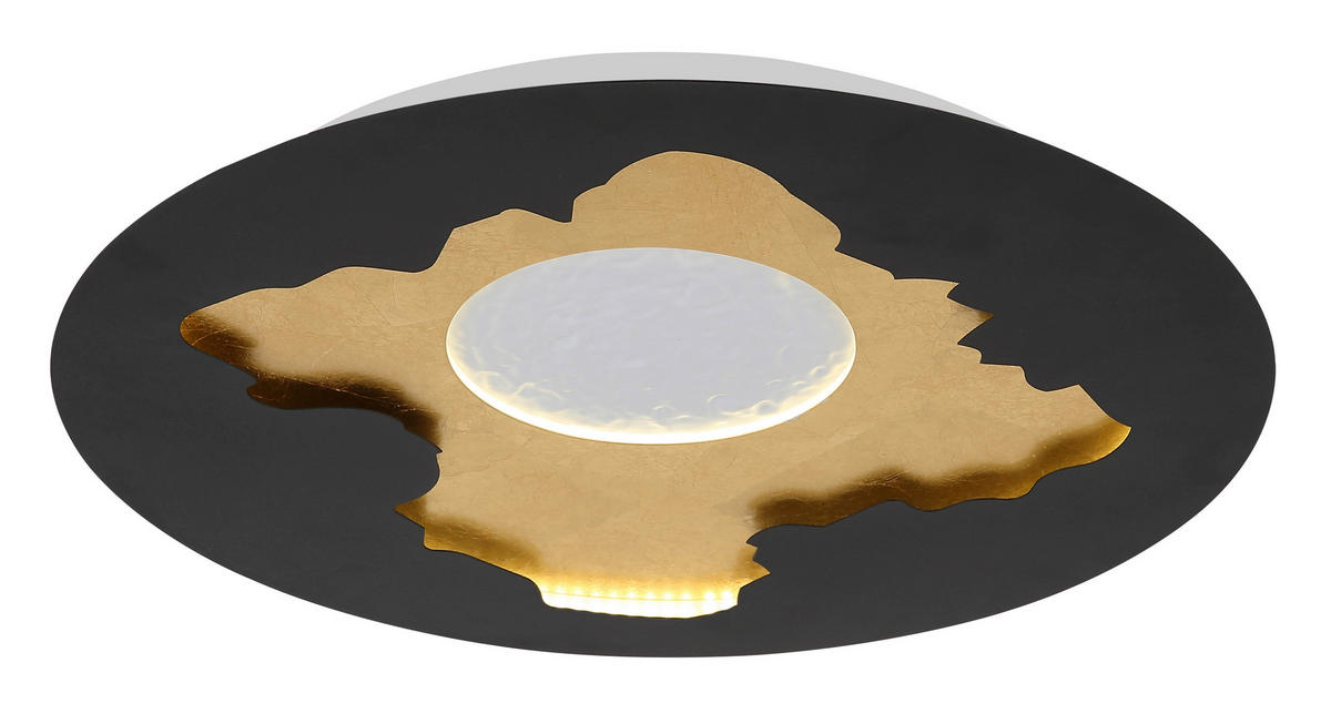 LED-DECKENLEUCHTE 45/4,9 cm   - Goldfarben/Opal, Basics, Kunststoff/Metall (45/4,9cm) - Globo