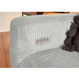 ECKSOFA in Cord Hellgrau  - Hellgrau/Schwarz, KONVENTIONELL, Textil/Metall (266/180cm) - Hom`in