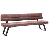 SITZBANK Metall, Textil Altrosa  - Schwarz/Altrosa, Design, Textil/Metall (130/85/58cm) - Dieter Knoll