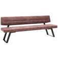 SITZBANK 220/85/58 cm  in Altrosa  - Schwarz/Altrosa, Design, Textil/Metall (220/85/58cm) - Dieter Knoll