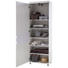 GARDEROBENSCHRANK Hochglanz, lackiert Chromfarben, Weiß - Chromfarben/Weiß, Design, Holzwerkstoff/Metall (65/197/40cm) - Xora GARDEROBENSCHRANK Hochglanz, lackiert Chromfarben, Weiß - Chromfarben/Weiß, Design, Holzwerkstoff/Metall (65/197/40cm) - Xora
