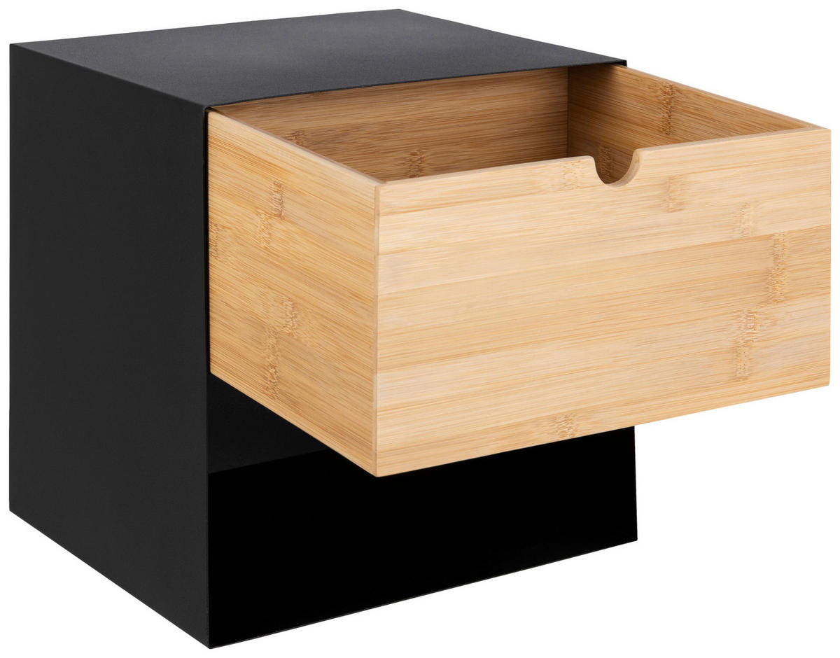 KOMMODE  in 30/30/25 cm  - Schwarz, KONVENTIONELL, Naturmaterialien/Metall (30/30/25cm) - Livetastic