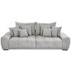 BIGSOFA Flachgewebe Hellgrau  - Hellgrau/Schwarz, KONVENTIONELL, Holz/Textil (280/67/120cm) - Carryhome