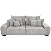 BIGSOFA Flachgewebe Hellgrau  - Hellgrau/Schwarz, KONVENTIONELL, Holz/Textil (280/67/120cm) - Carryhome