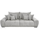 BIGSOFA Flachgewebe Hellgrau  - Hellgrau/Schwarz, KONVENTIONELL, Holz/Textil (280/67/120cm) - Carryhome