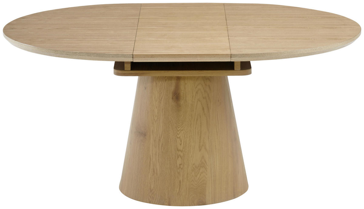 ESSTISCH 120-160/120/76 cm Echtholz, Nachbildung  Holz, Holzwerkstoff ausziehbar oval Eichefarben  - Eichefarben, MODERN, Holz/Holzwerkstoff (120-160/120/76cm) - P & B