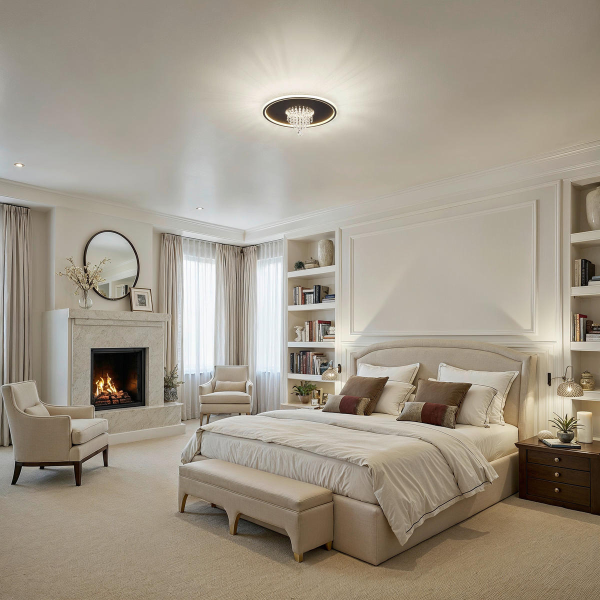 STROPNÉ LED SVIETIDLO, 50/20 cm  - čierna, Lifestyle, kov/plast (50/20cm) - Novel