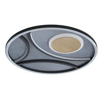 STROPNÉ LED SVIETIDLO, 39/5 cm  - čierna, Design, kov (39/5cm) - Novel