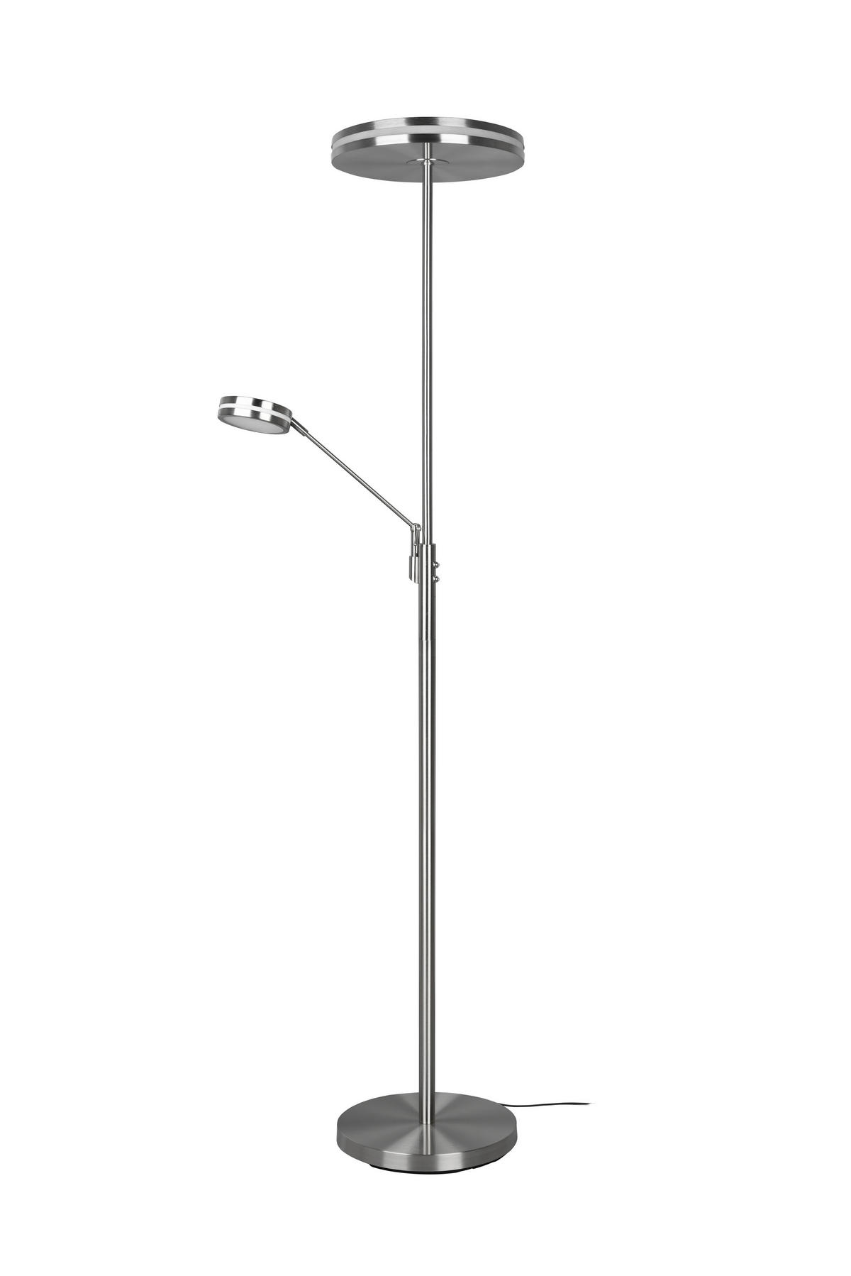LED-STEHLEUCHTE - Nickelfarben, Basics, Metall (35,2/181cm) - Trio Leuchten