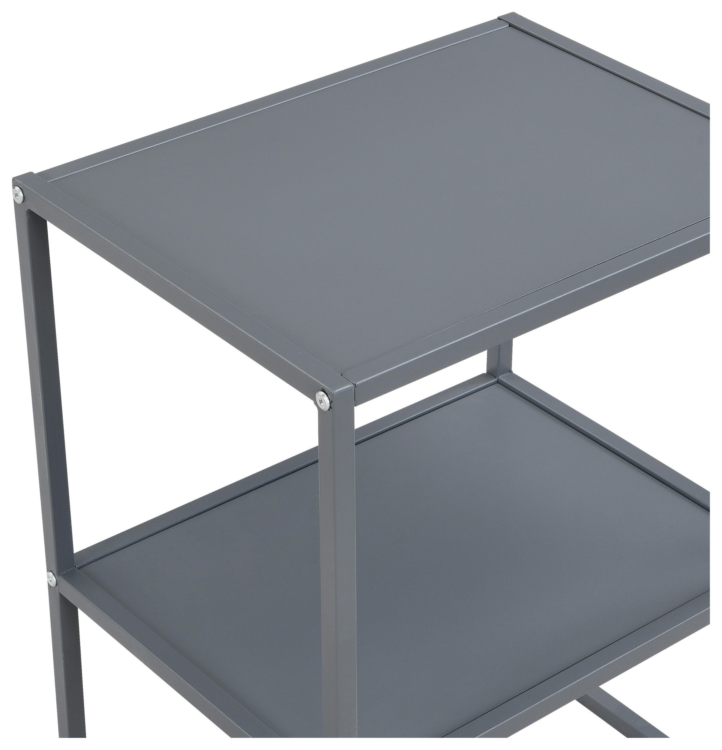 BEISTELLTISCH 43/33/60 cm Dunkelgrau rechteckig  - Dunkelgrau, Design, Holzwerkstoff/Metall (43/33/60cm) - home24