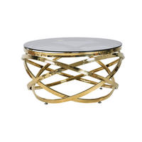 COUCHTISCH in Metall, Glas 80/80/42 cm  - Goldfarben/Grau, Design, Glas/Metall (80/80/42cm) - Livetastic
