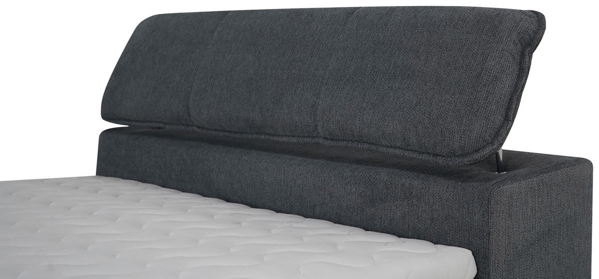 BOXSÄNG 120/200 cm  i antracit  - svart/antracit, Klassisk, metall/trämaterial (120/200cm) - Visionight