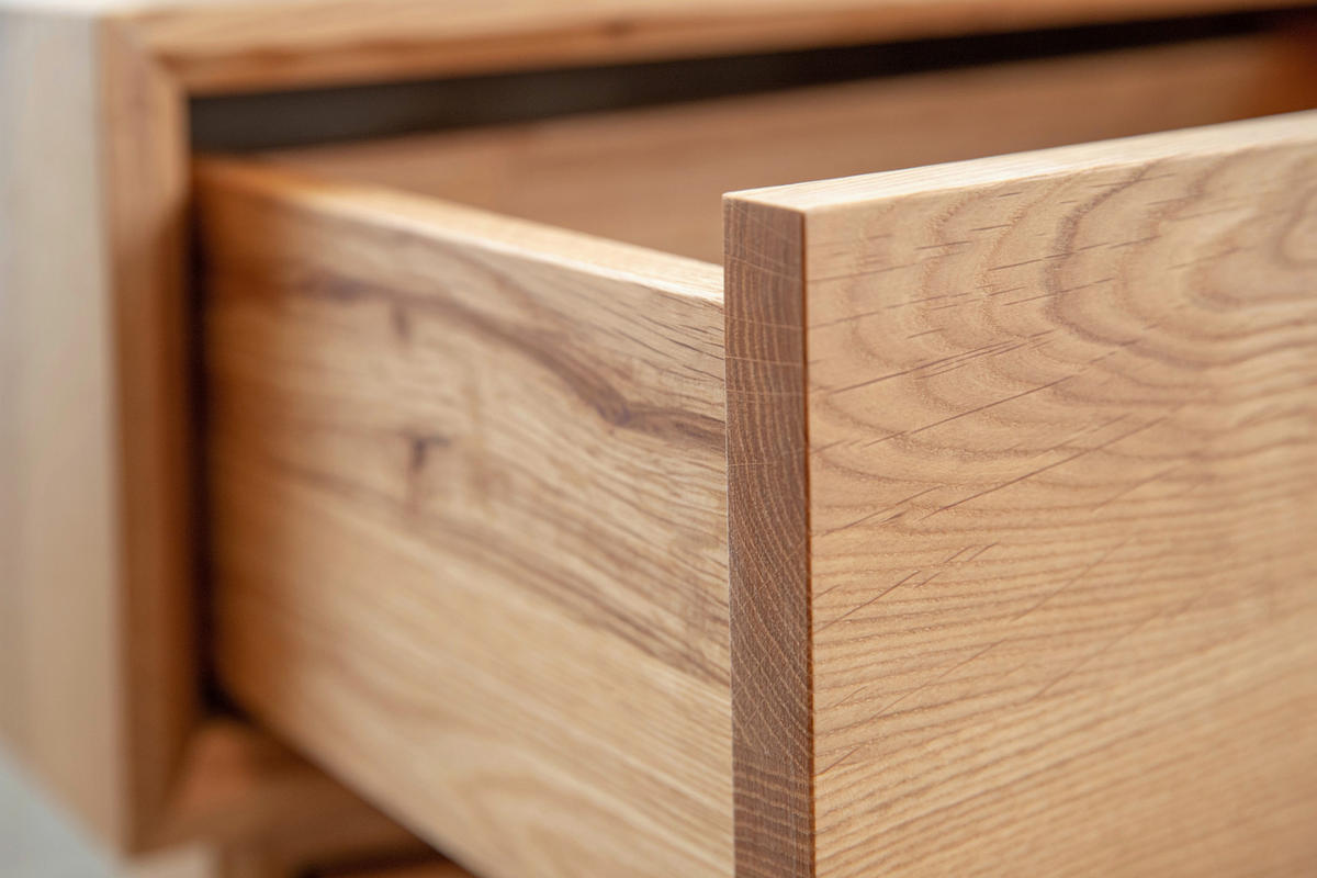 NACHTSCHRANK 50/35/35 cm Eiche massiv  - Eichefarben, MODERN, Holz (50/35/35cm) - Linea Natura