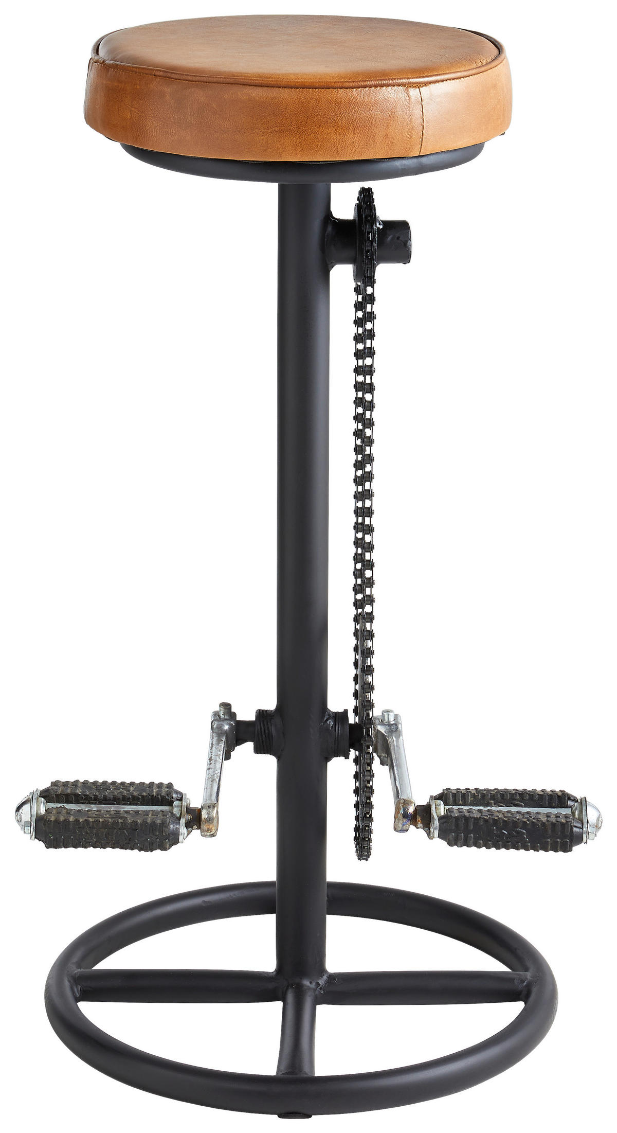 BARSKA STOLICA  braon, crna   - braon/crna, Trendi, koža/metal (36/76/36cm) - Landscape