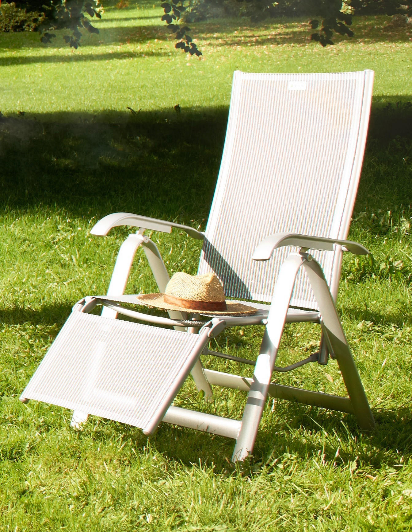 GARTEN-RELAXSESSEL Aluminium  - Platinfarben/Grau, Basics, Textil/Metall (68/116/61cm) - Acamp
