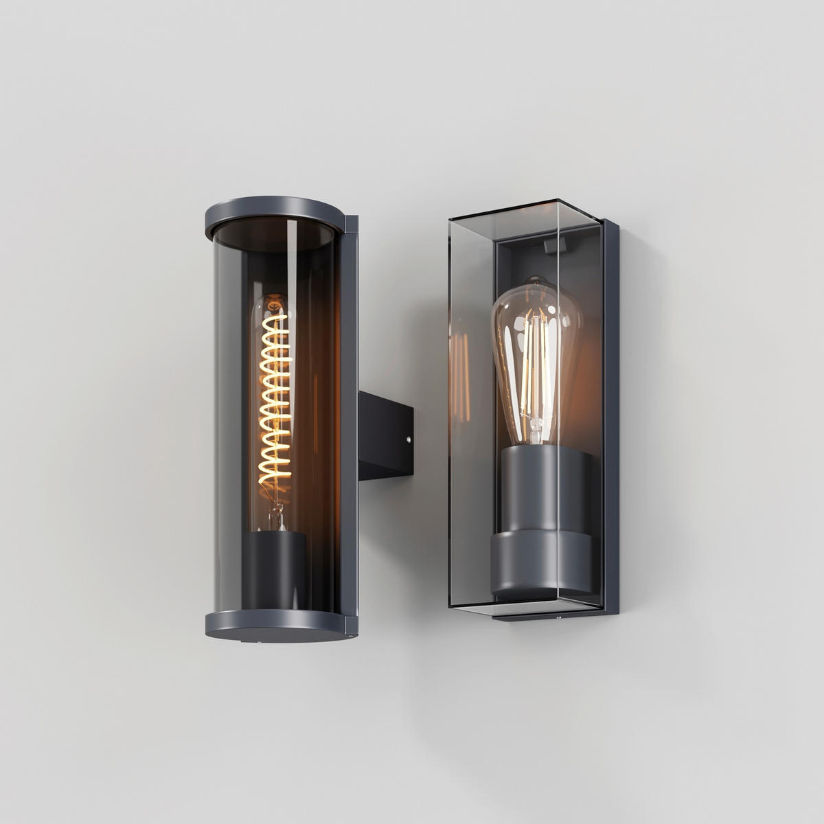 WANDLEUCHTE Conf 10/14.6/28.2 cm  - Graphitfarben, Design, Metall (10/14.6/28.2cm) - MAYTONI