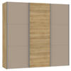 SCHWEBETÜRENSCHRANK  in Eichefarben, Hellbraun  - Hellbraun/Eichefarben, Design, Glas/Holzwerkstoff (278/220/65cm) - Jutzler