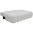 BOXSPRINGSOFA in Chenille Ecru  - Ecru/Schwarz, MODERN, Kunststoff/Textil (210/72/105cm) - Cantus