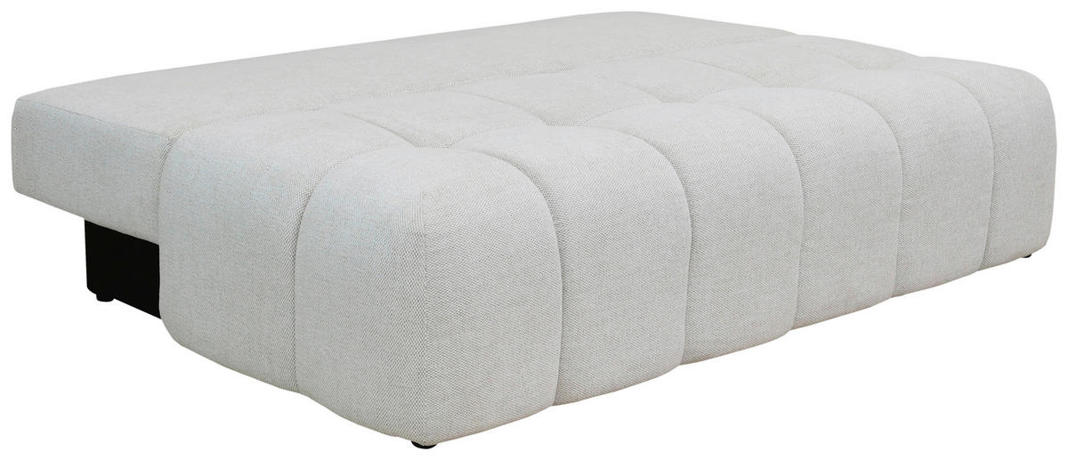 BOXSPRINGSOFA in Chenille Ecru  - Ecru/Schwarz, MODERN, Kunststoff/Textil (210/72/105cm) - Cantus