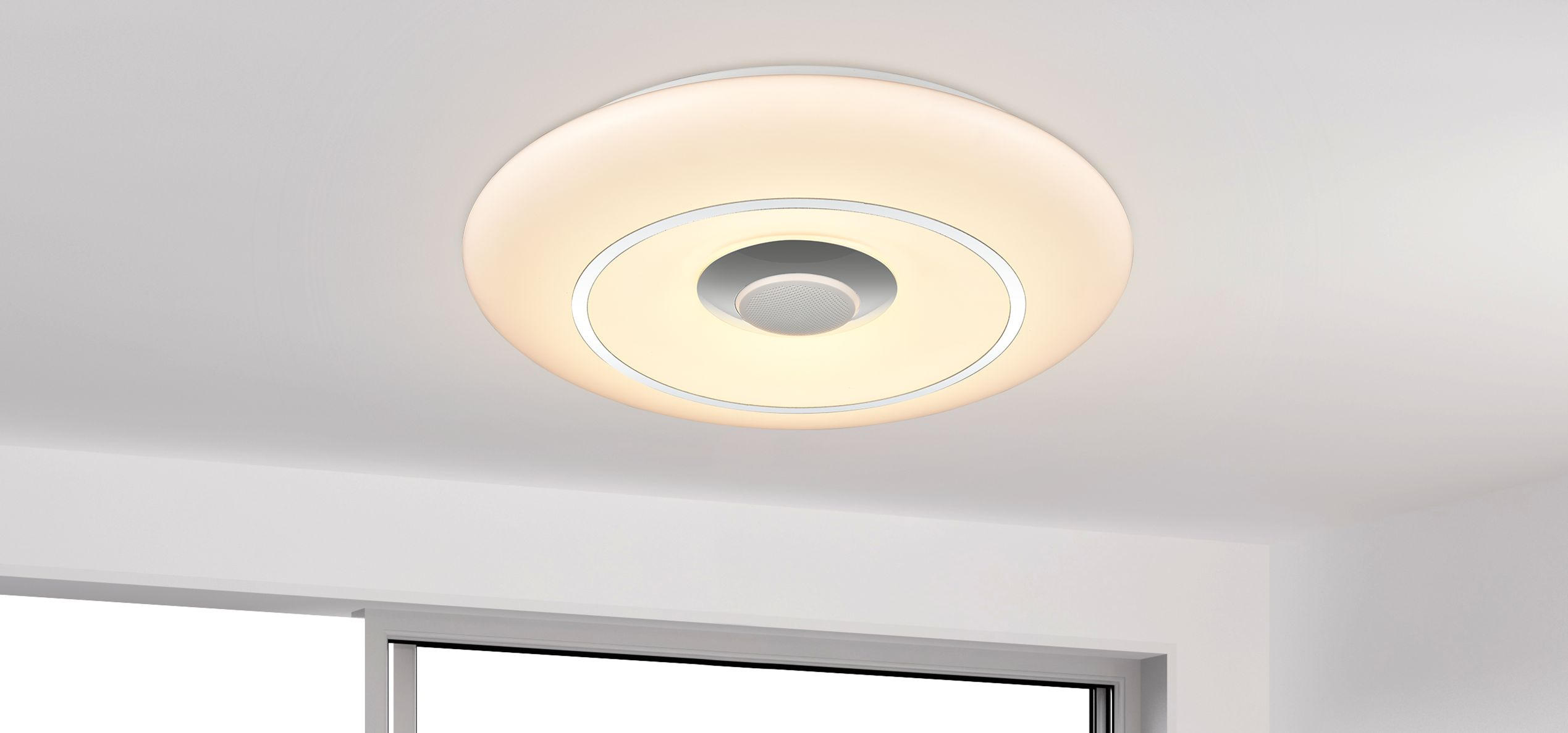 LED STROPNÉ SVIETIDLO, 39/7 cm - biela/chrómová, Lifestyle, kov/plast (39/7cm) - Novel