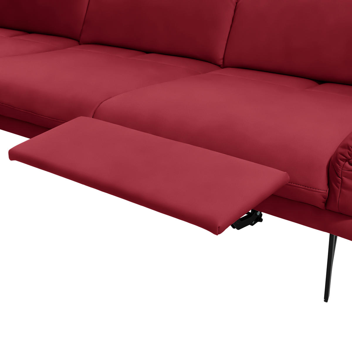 ECKSOFA in Echtleder Rot  173/308 cm  - Anthrazit/Rot, Design, Leder/Metall (173/308cm) - Joop!