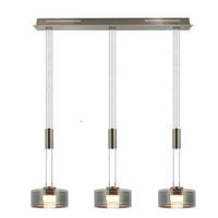 LED FÜGGŐLÁMPA 95/20/100-160 cm  - króm/nikkel, Design, Üveg/fém (95/20/100-160cm)