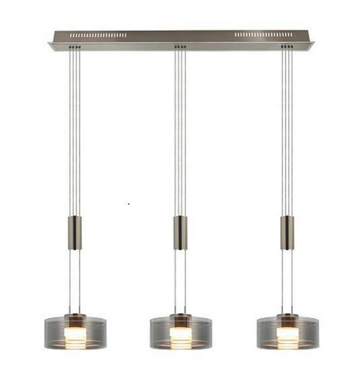 LED FÜGGŐLÁMPA 95/20/100-160 cm  - króm/nikkel, Design, Üveg/fém (95/20/100-160cm)