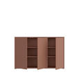 SIDEBOARD  154,2/99,1/34,9 cm  - Terracotta/Grau, MODERN, Holzwerkstoff/Kunststoff (154,2/99,1/34,9cm) - Carryhome