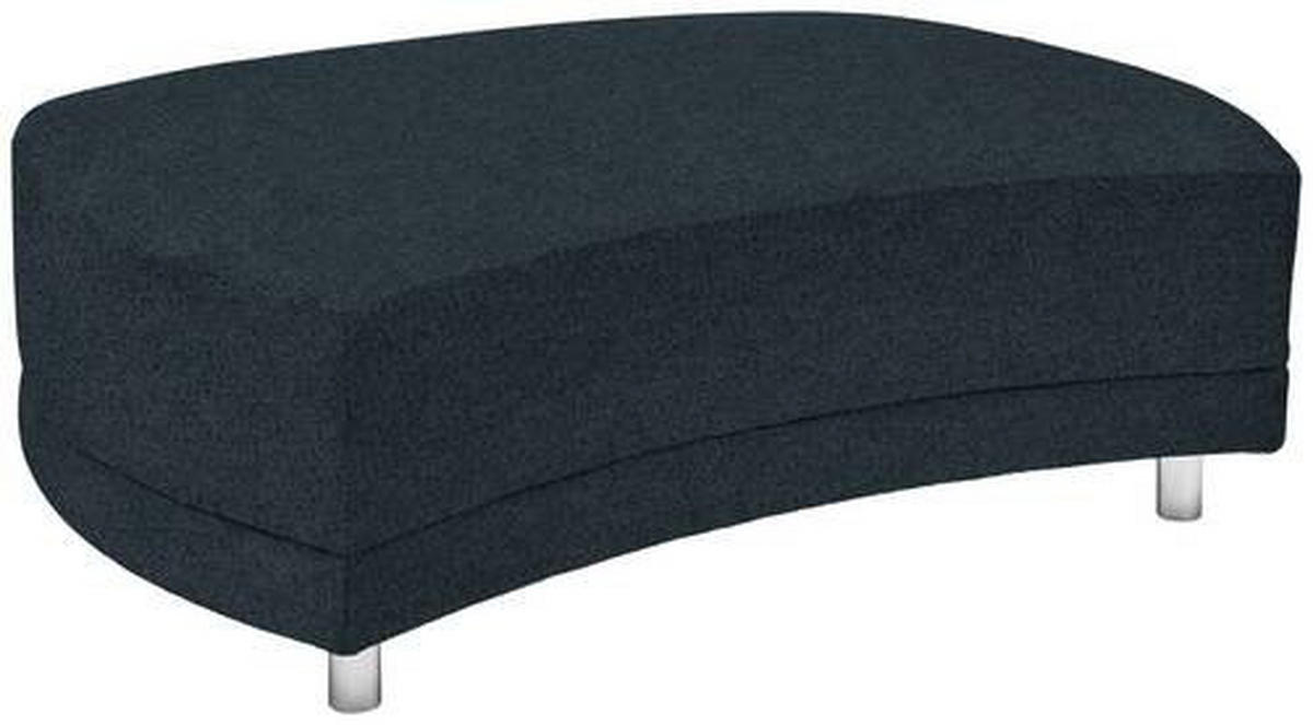 HOCKER in Textil Dunkelgrau  - Dunkelgrau/Silberfarben, Design, Kunststoff/Textil (142/46/100cm) - Carryhome