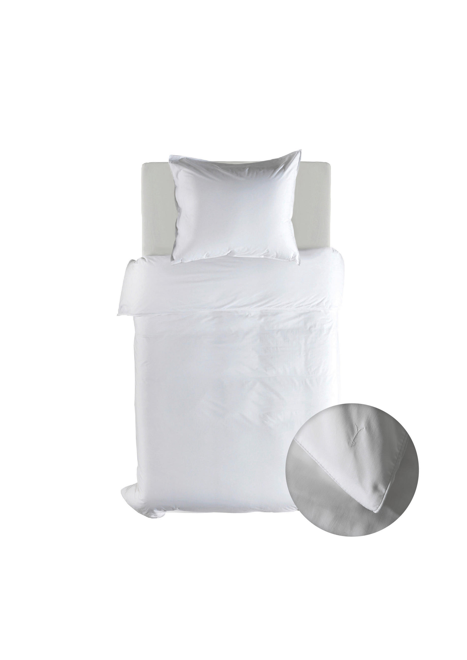 BETTWÄSCHE Suite-Dubai Makosatin 155/220 cm  - Weiß, Basics, Textil (155/220cm)