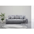 BIGSOFA Chenille Hellgrau  - Dunkelbraun/Hellgrau, KONVENTIONELL, Kunststoff/Textil (250/100/90cm) - Carryhome