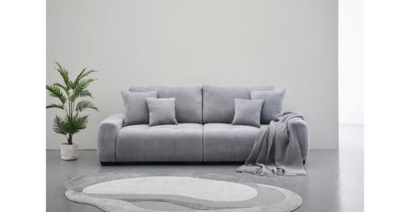 BIGSOFA Chenille Hellgrau - Dunkelbraun/Hellgrau, KONVENTIONELL, Kunststoff/Textil (250/100/90cm) - Carryhome