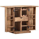 BAR Mangoholz massiv Naturfarben, Schwarz  - Schwarz/Naturfarben, LIFESTYLE, Holz/Metall (60/94/52cm) - Landscape