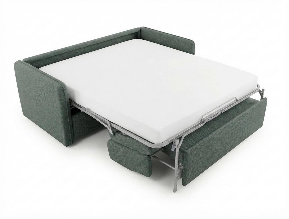 SCHLAFSOFA Webstoff Dunkelgrün  - Dunkelgrün/Schwarz, KONVENTIONELL, Kunststoff/Textil (180/86/100cm) - Xora