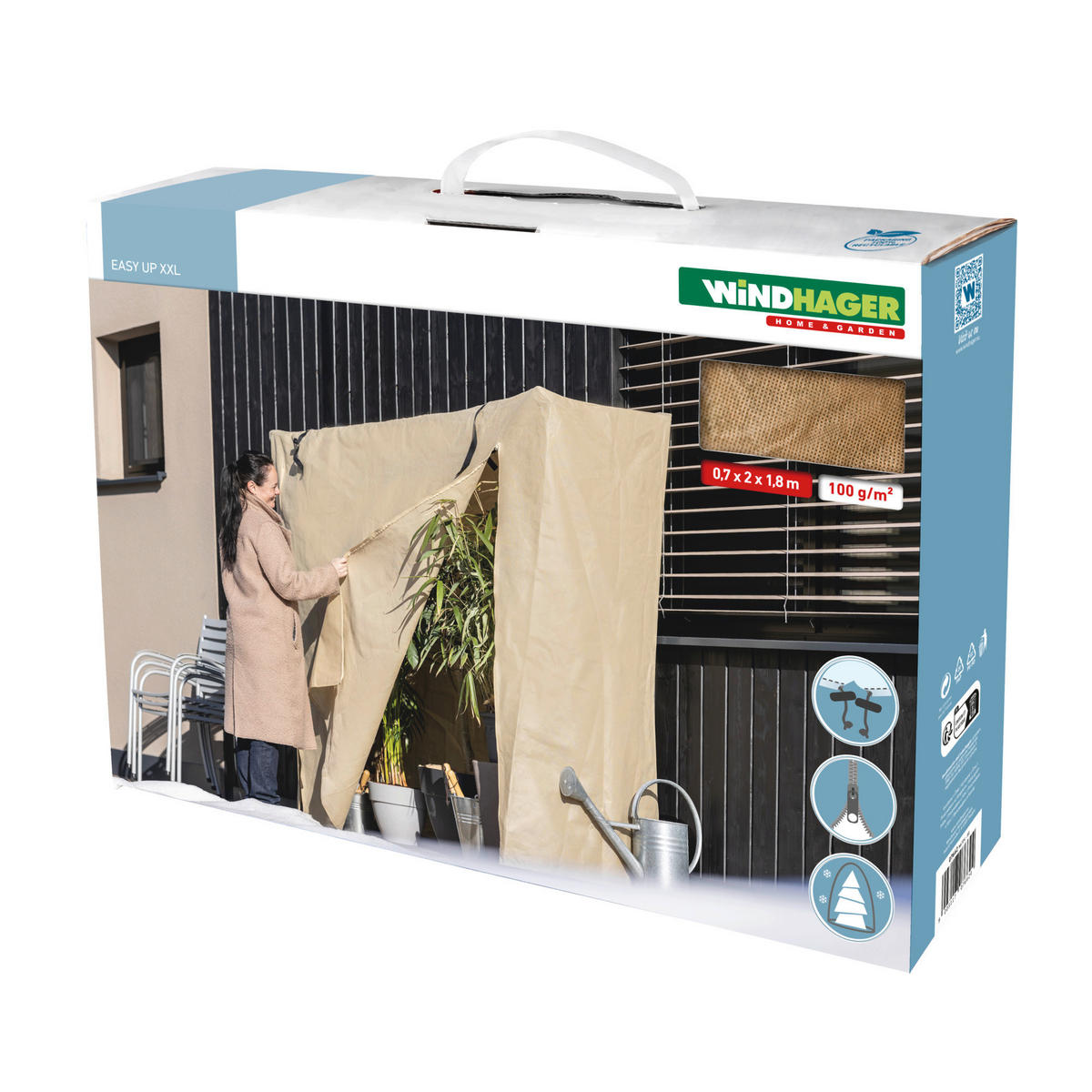 SCHUTZPLANE  - Naturfarben, Basics, Kunststoff (200/180/70cm)