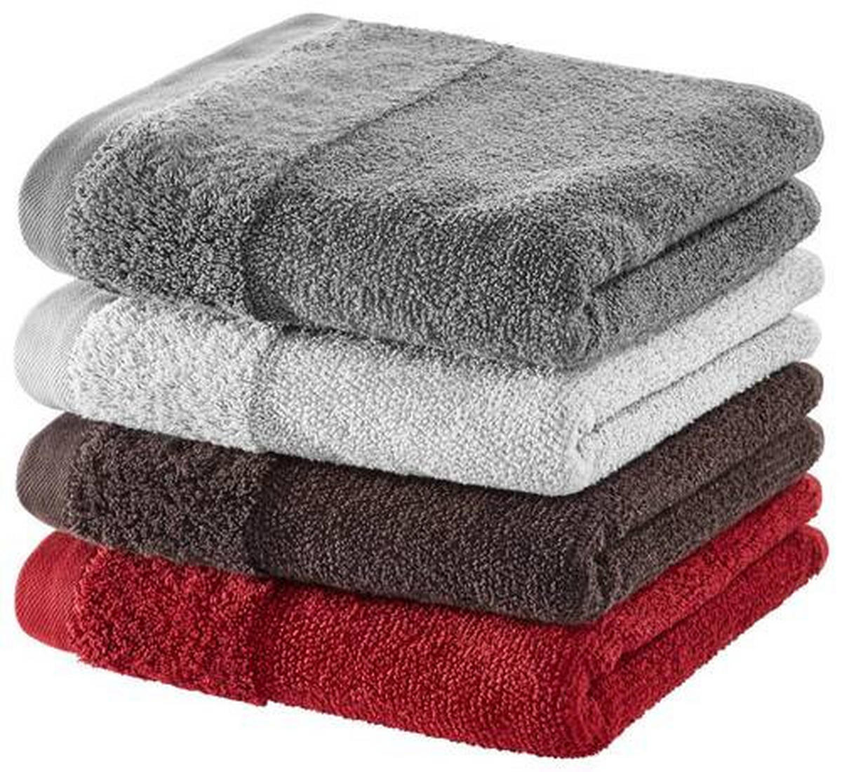 HANDTUCH BONITA Bordeaux  - Bordeaux, Natur, Textil (50/100cm) - Bio:Vio