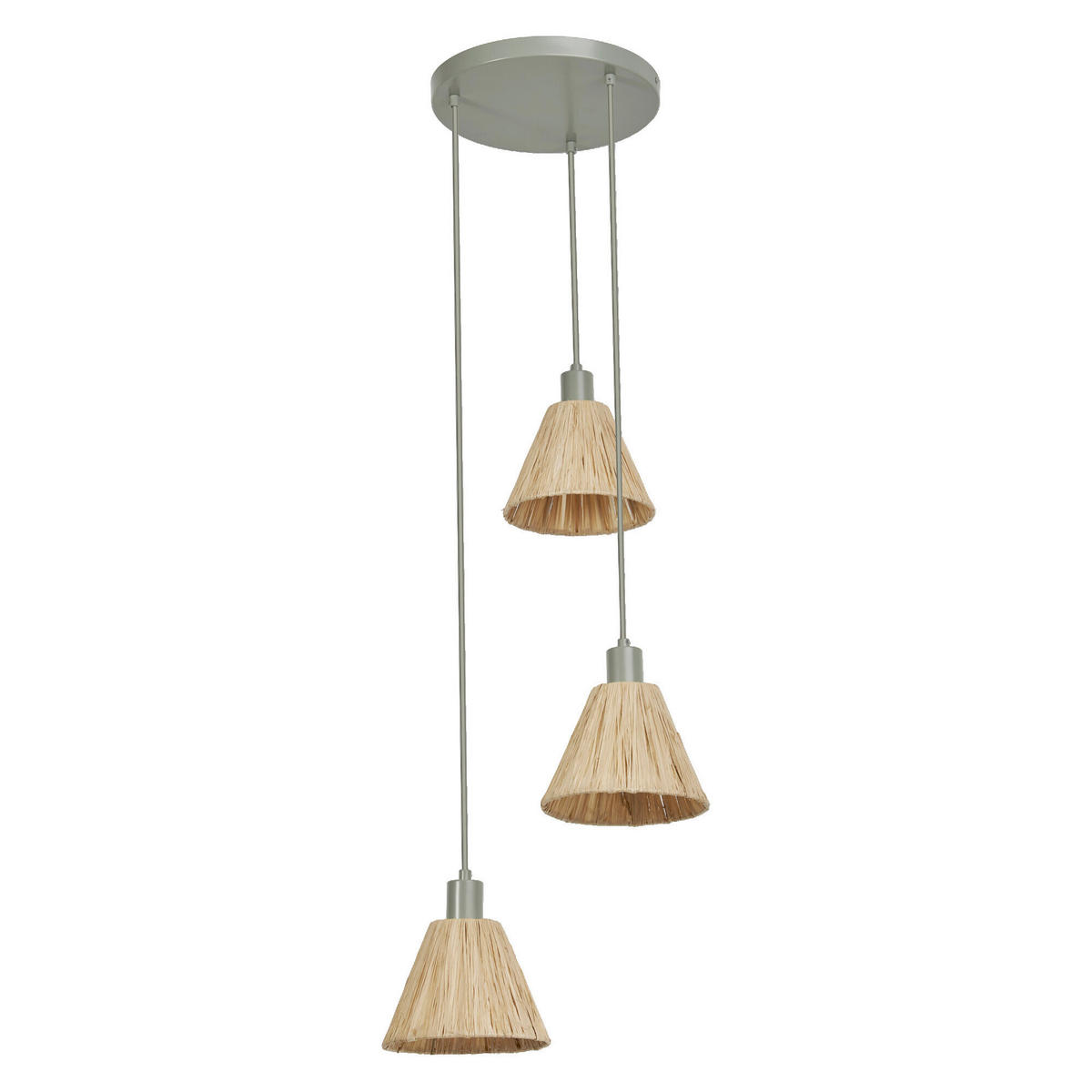 HÄNGELEUCHTE 43/125 cm  - Natur, Naturmaterialien/Metall (43/125cm) - Osram