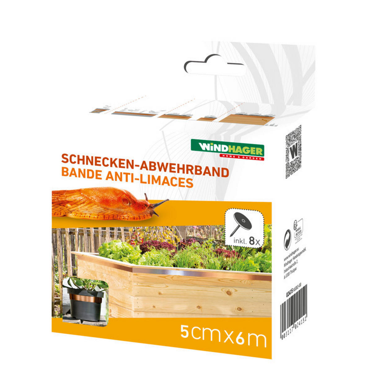 SCHNECKEN-ABWEHRBAND  - Kupferfarben, Basics, Kunststoff/Metall (5/600cm)