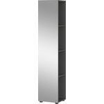 BADEZIMMERREGAL 31/144/29 cm  - Silberfarben/Schwarz, MODERN, Glas/Holzwerkstoff (31/144/29cm) - Xora