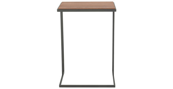 BEISTELLTISCH in Holz 47/38/68 cm - Anthrazit/Nussbaumfarben, Design, Holz/Metall (47/38/68cm) - Johann Jakob