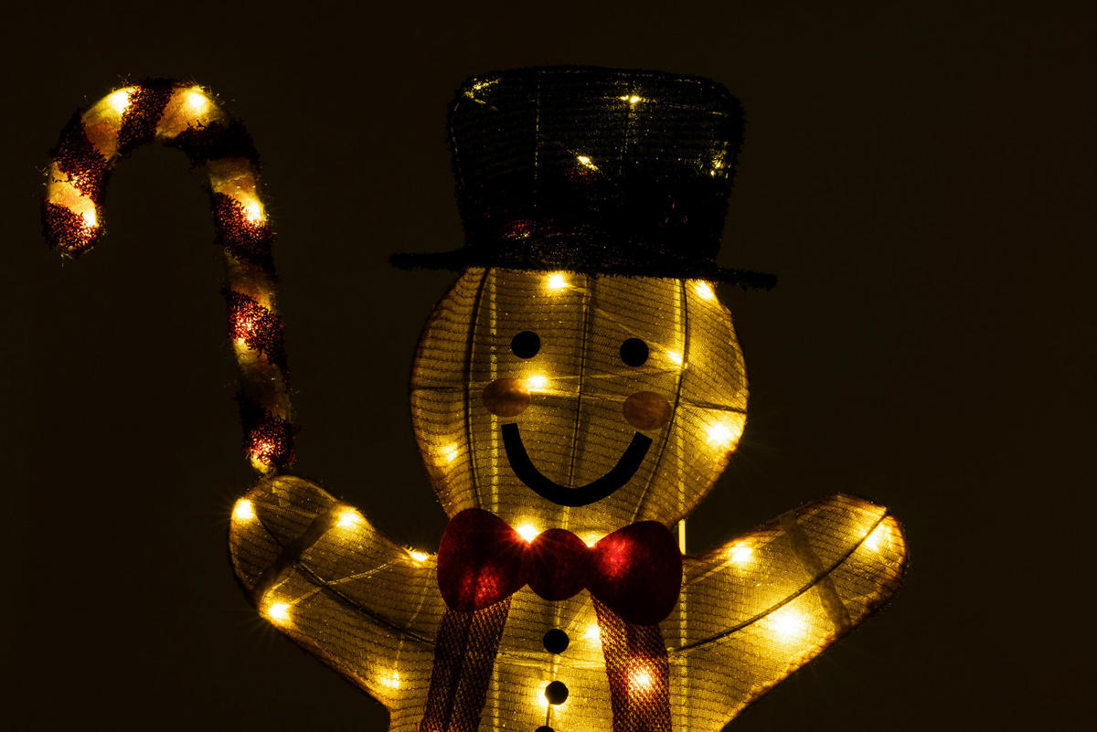 LED-DEKOLEUCHTE  - Rot/Goldfarben, LIFESTYLE, Textil/Metall - X-Mas