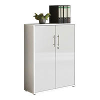 AKTENSCHRANK Weiß, Weiß Hochglanz  - Weiß Hochglanz/Weiß, MODERN, Holzwerkstoff (84,4/113,6/33cm) - MID.YOU