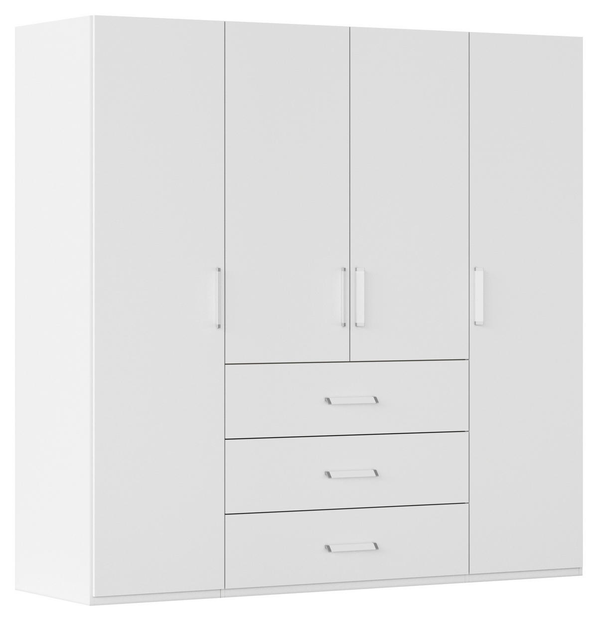 DREHTÜRENSCHRANK  in Weiß  - Weiß, Design, Holzwerkstoff/Kunststoff (201/197/60cm) - Novel