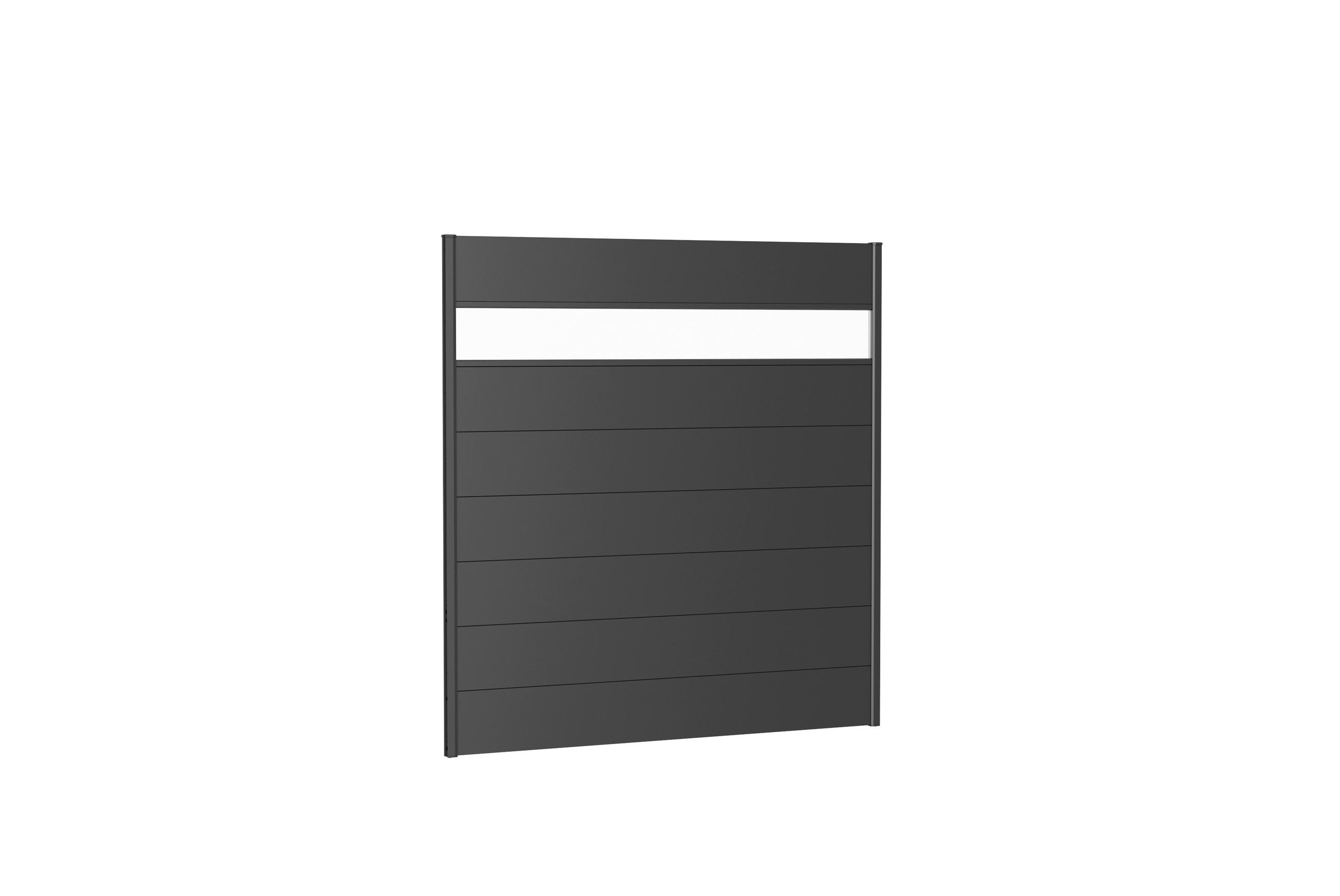 SICHTSCHUTZ - Dunkelgrau, Basics, Metall (180/182/4,4cm) - Biohort