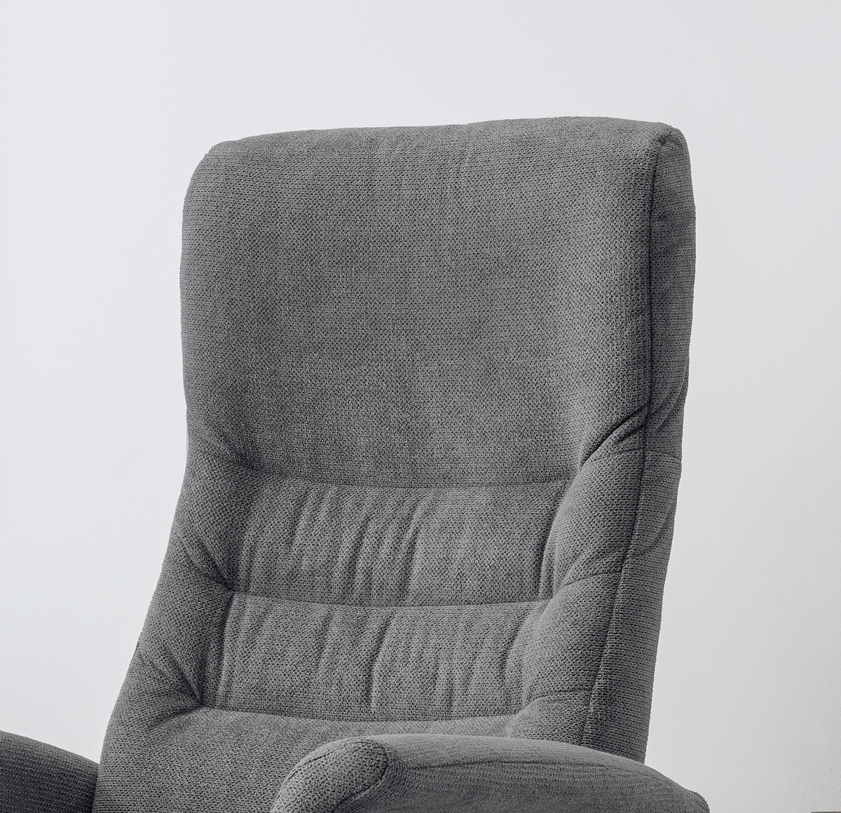 RELAXSESSEL LATINA Chenille Kopfteilverstellung, Fußteilverstellung, Rücken echt    - Dunkelgrau/Schwarz, MODERN, Textil/Metall (72/118/85-165cm) - Livetastic