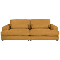 MEGASOFA Cord Senfgelb  - Senfgelb/Schwarz, MODERN, Kunststoff/Textil (260/85/112cm) - Lomoco