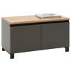 GARDEROBENBANK Dieter Knoll  in 84/45/40 cm  - Eichefarben/Anthrazit, Design, Holz/Metall (84/45/40cm) - Dieter Knoll