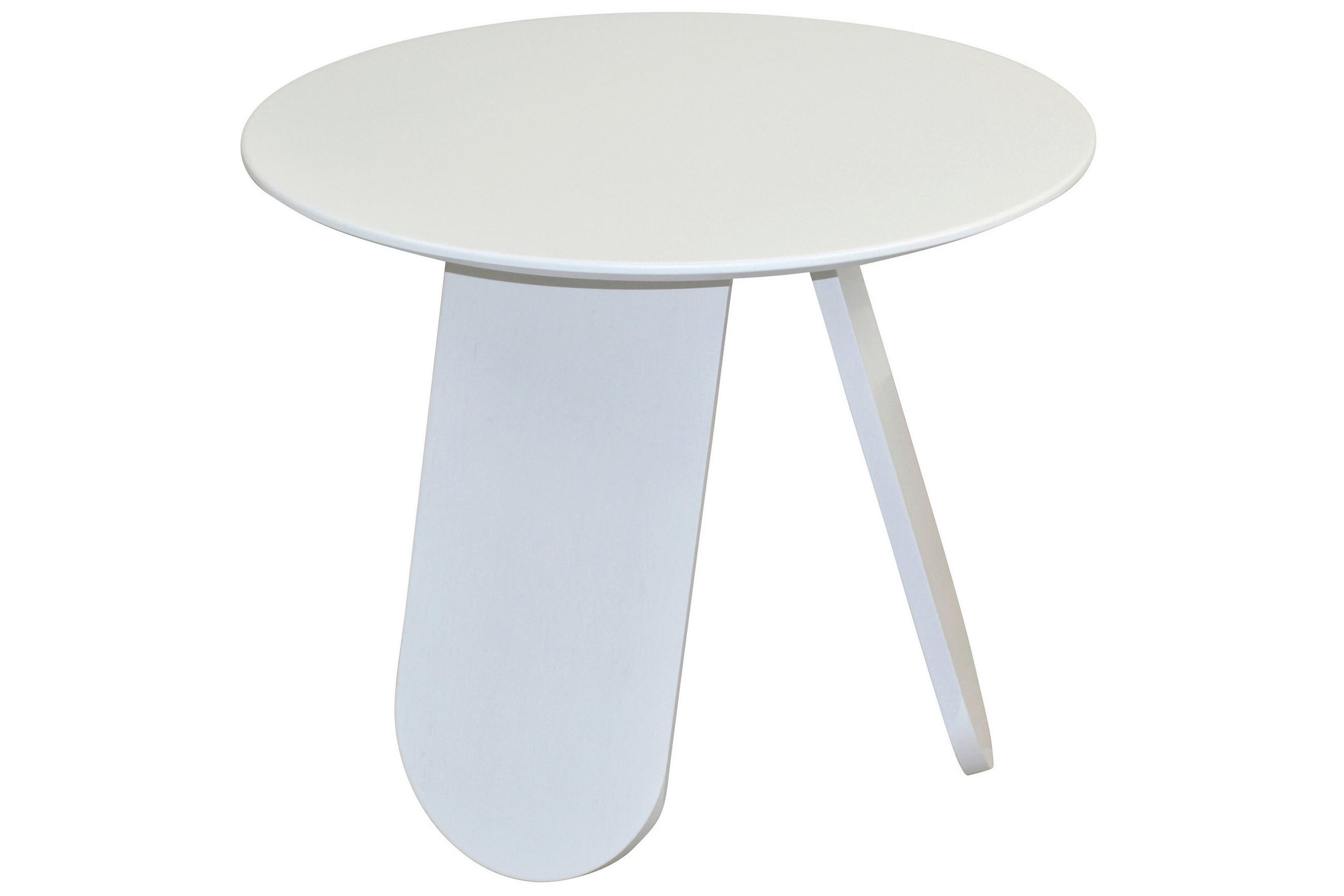 BEISTELLTISCH 50/50/42 cm Weiß rund  - Weiß, Design, Holzwerkstoff (50/50/42cm) - MID.YOU